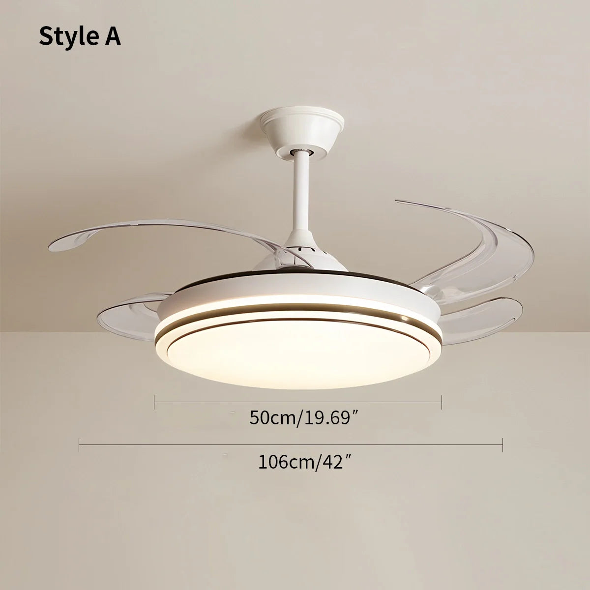 Feyran Modern Remote Control Ceiling Fan with LED Light