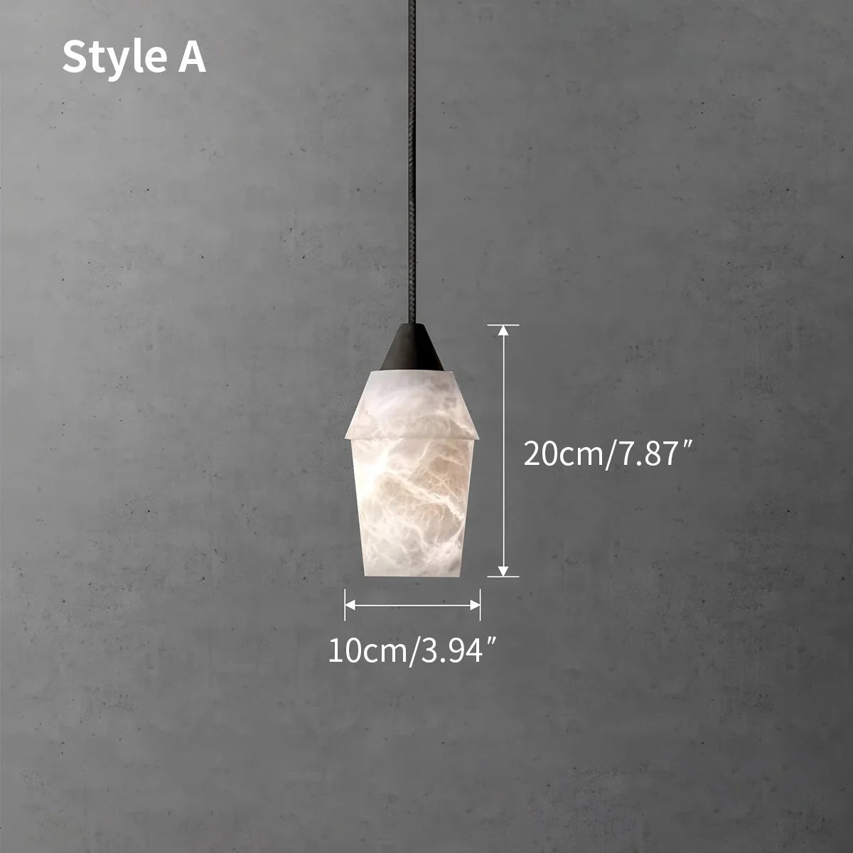 Feyran Natural Spanish Alabaster Pendant Light for Kitchen Island
