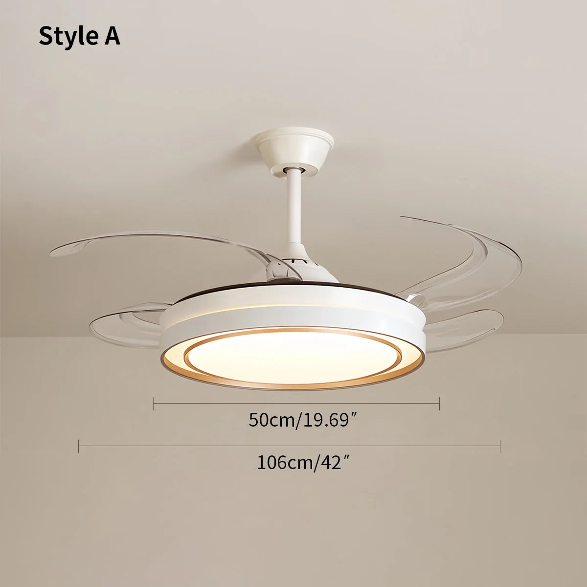 Feyran Modern Round Ceiling Fan Light with Remote Control