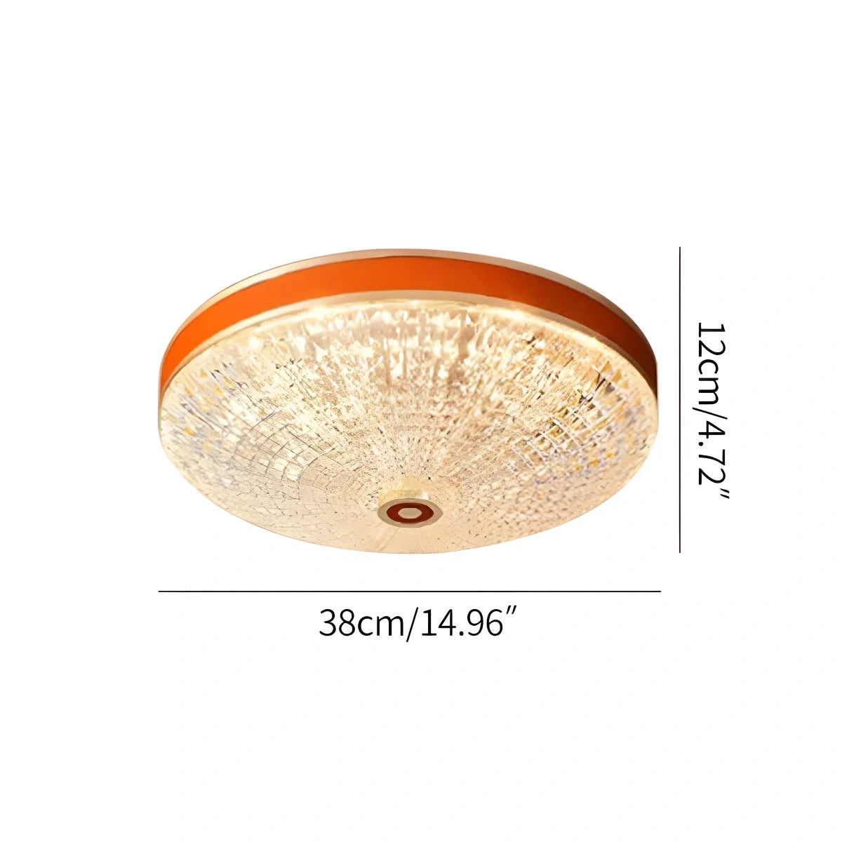 Feyran Ultrathin Circular Crystal Glass Ceiling Light