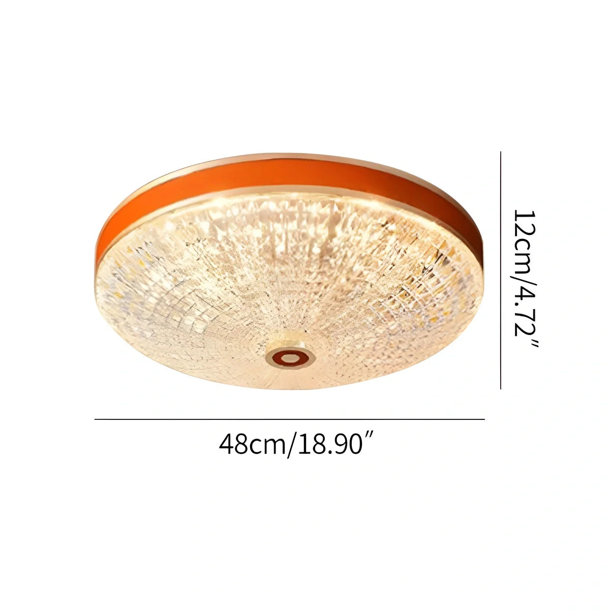 Feyran Ultrathin Circular Crystal Glass Ceiling Light