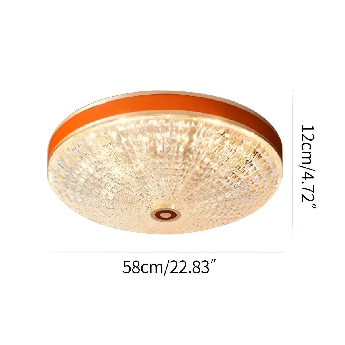 Feyran Ultrathin Circular Crystal Glass Ceiling Light