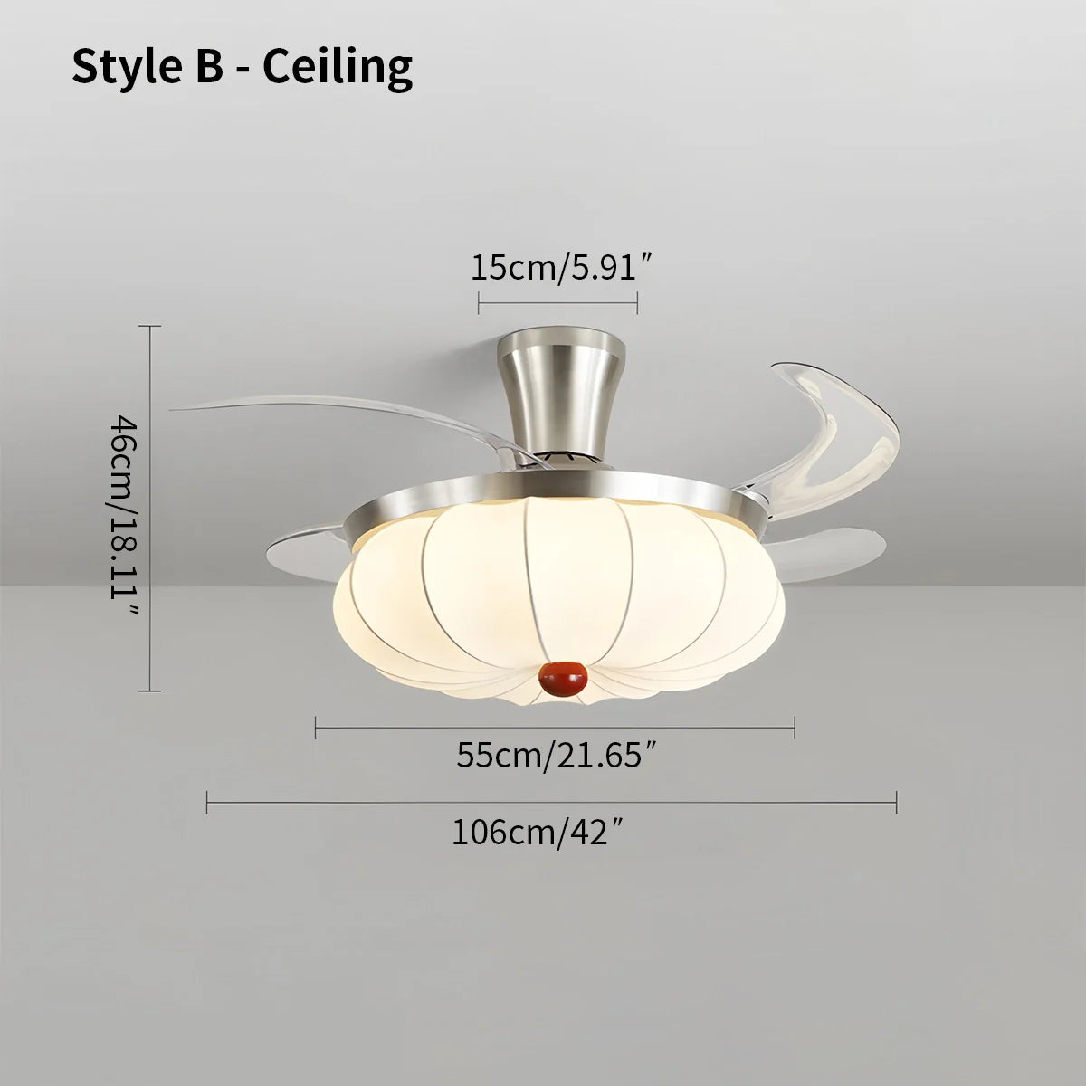 Feyran Retro Fabric Ceiling Fan Light for Dining Room
