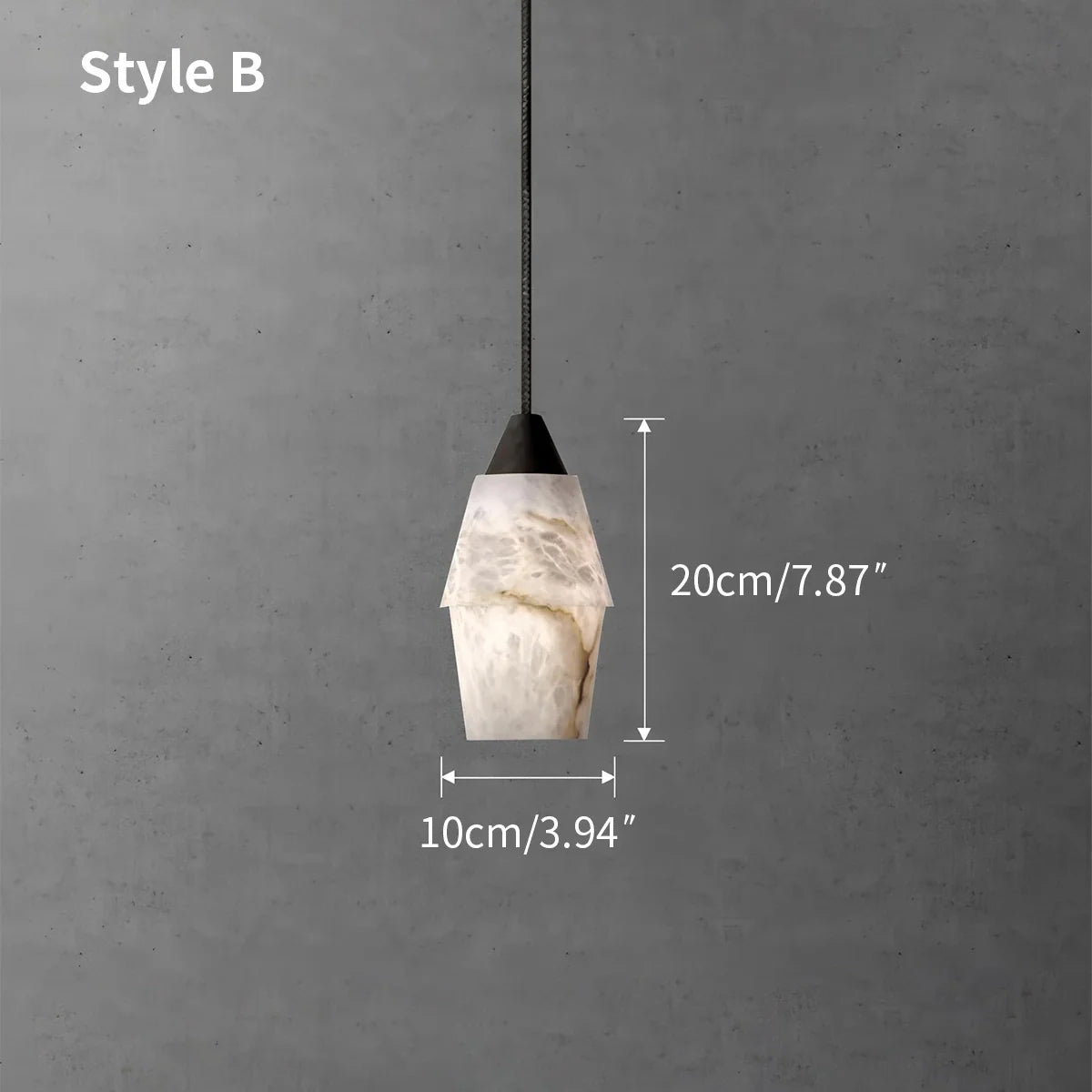 Feyran Natural Spanish Alabaster Pendant Light for Kitchen Island