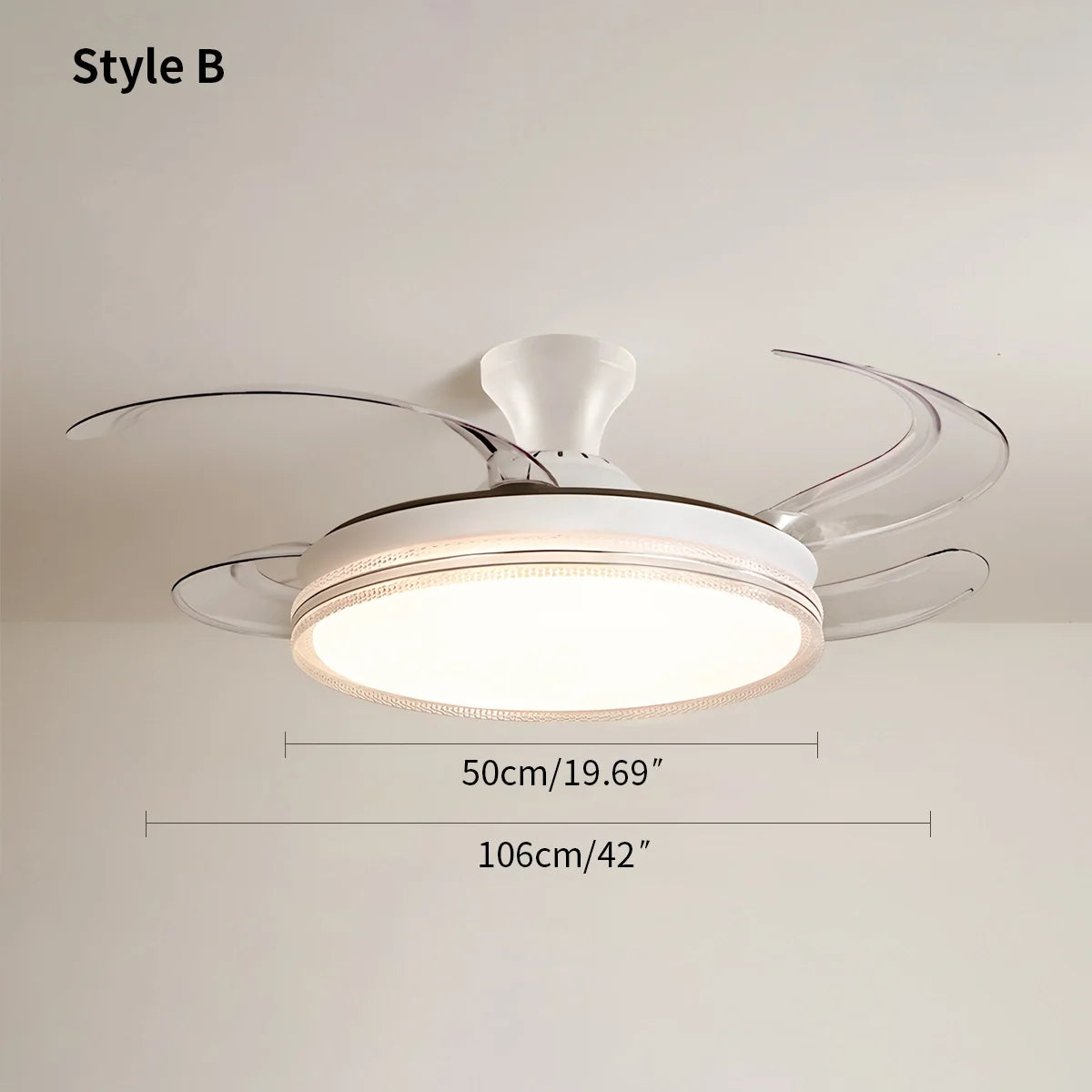 Feyran Modern LED Ceiling Fan Lights with Remote Control