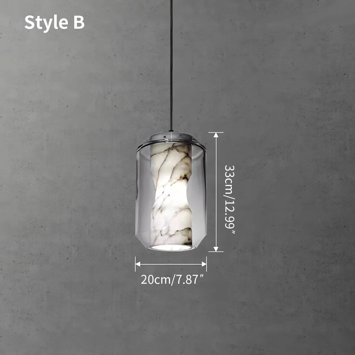 Feyran Modern Alabaster Glass Pendent Light for Bedroom