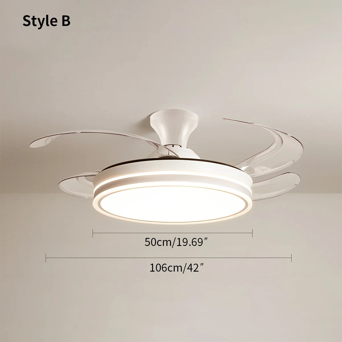 Feyran Modern Ceiling Fan with LED Light & Remote Control