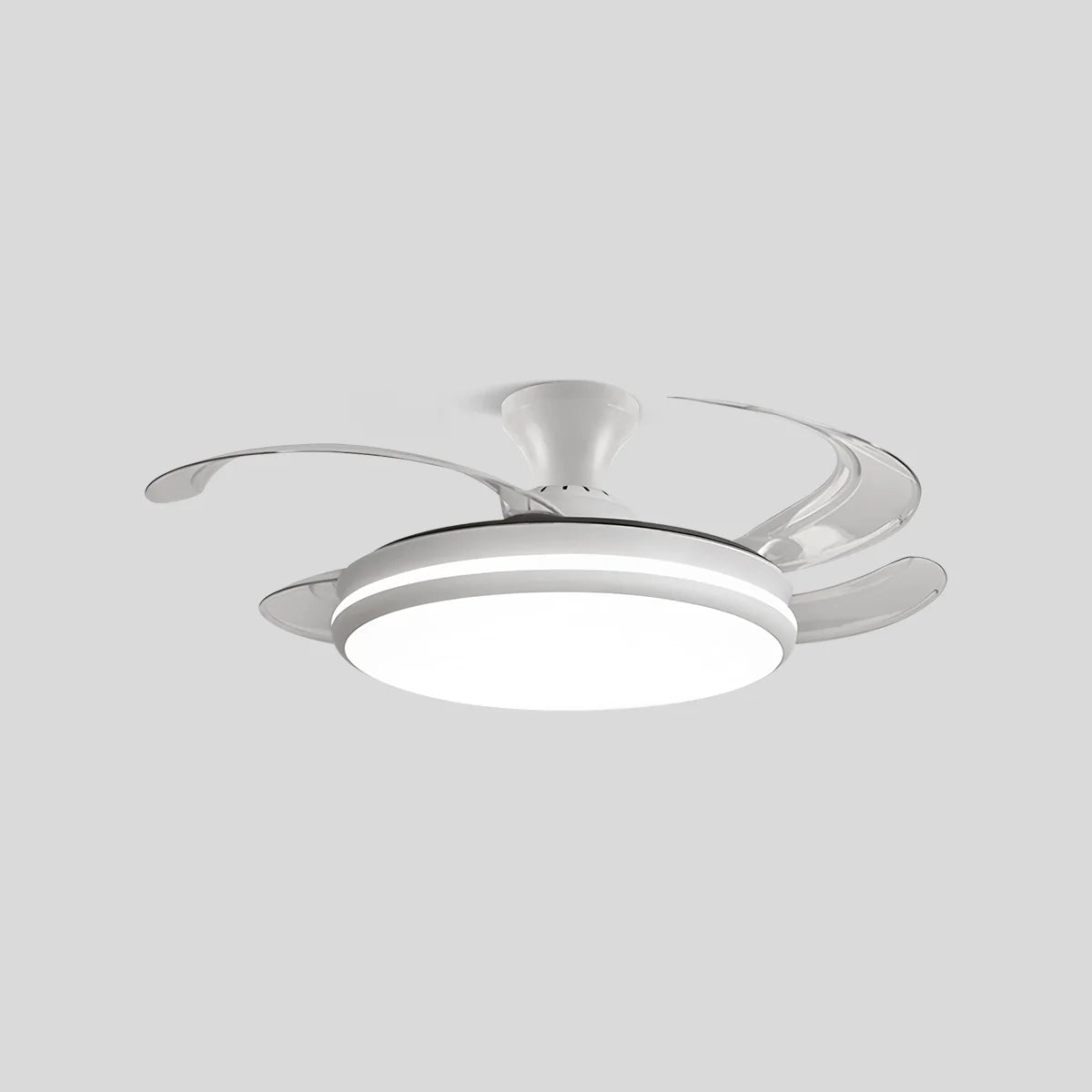 Feyran Modern Remote Ceiling Fan Light with Clear Blades