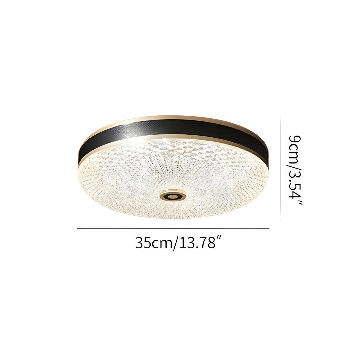 Feyran Ultrathin Circular Crystal Glass Ceiling Light