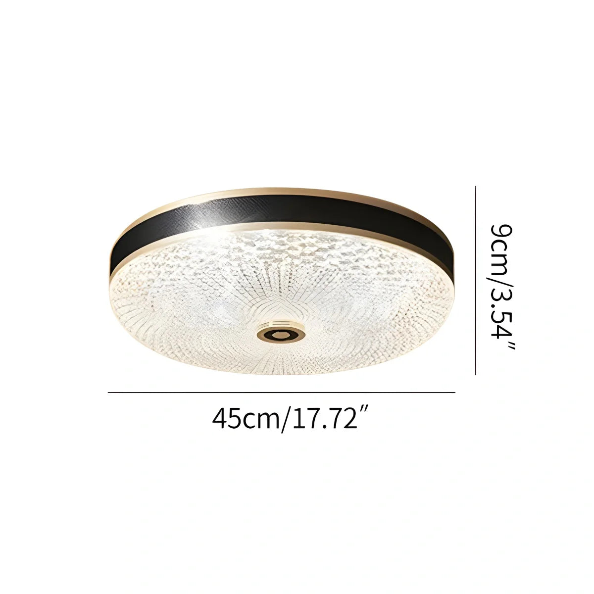 Feyran Ultrathin Circular Crystal Glass Ceiling Light