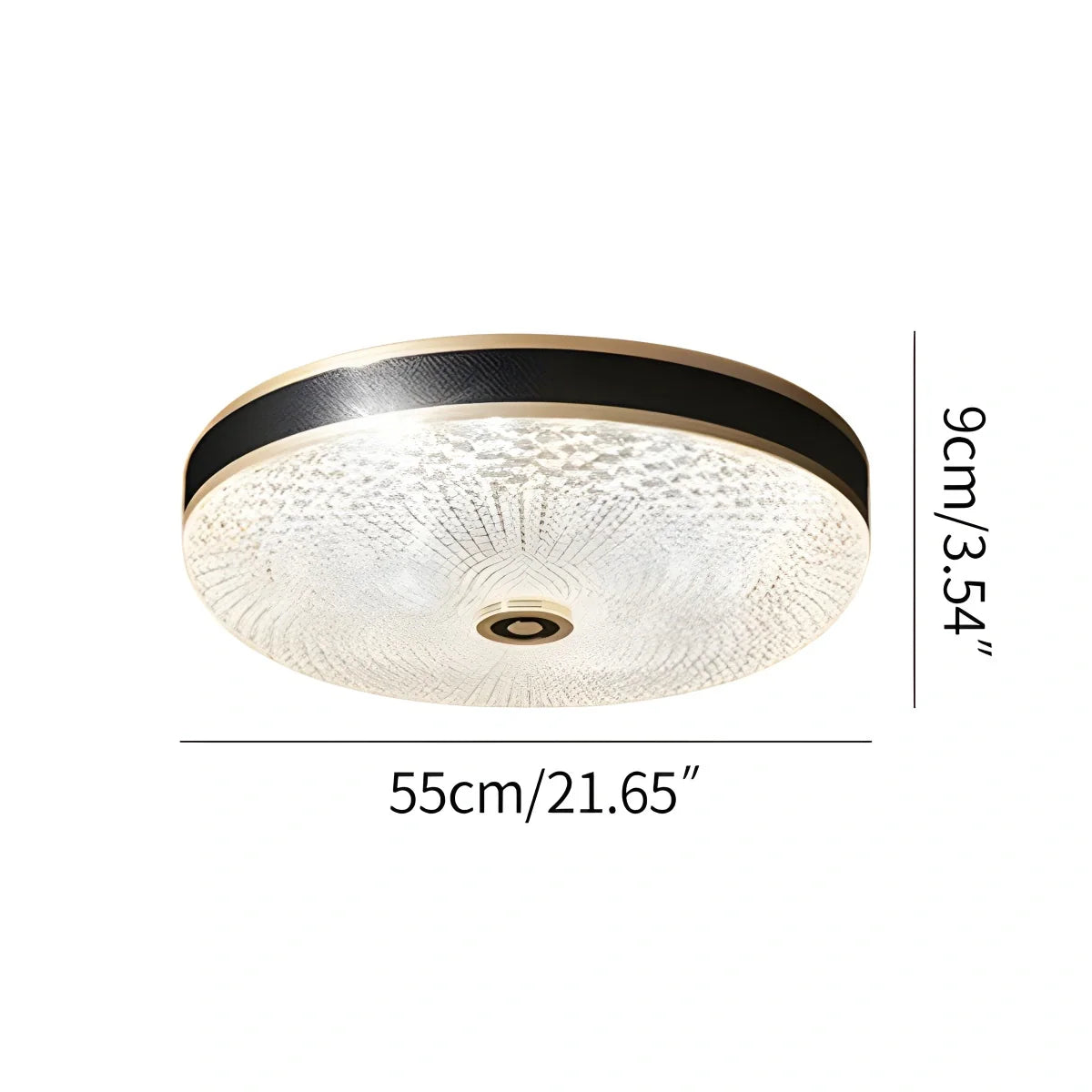 Feyran Ultrathin Circular Crystal Glass Ceiling Light