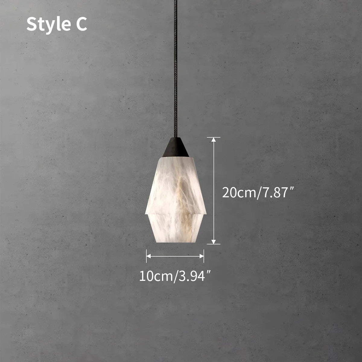 Feyran Natural Spanish Alabaster Pendant Light for Kitchen Island