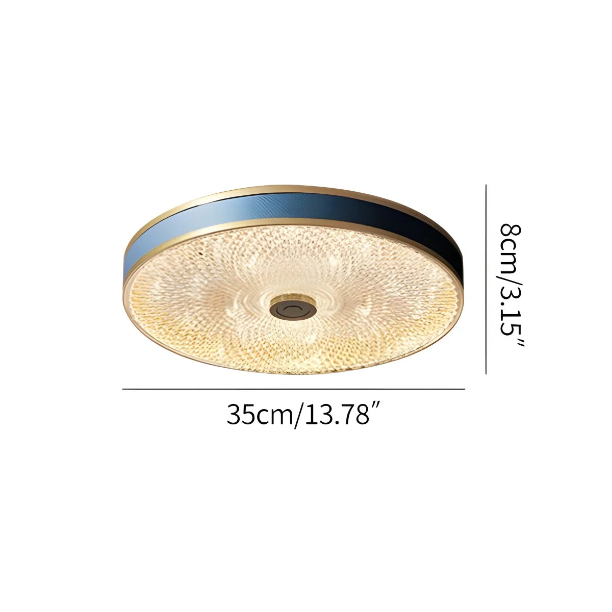 Feyran Ultrathin Circular Crystal Glass Ceiling Light