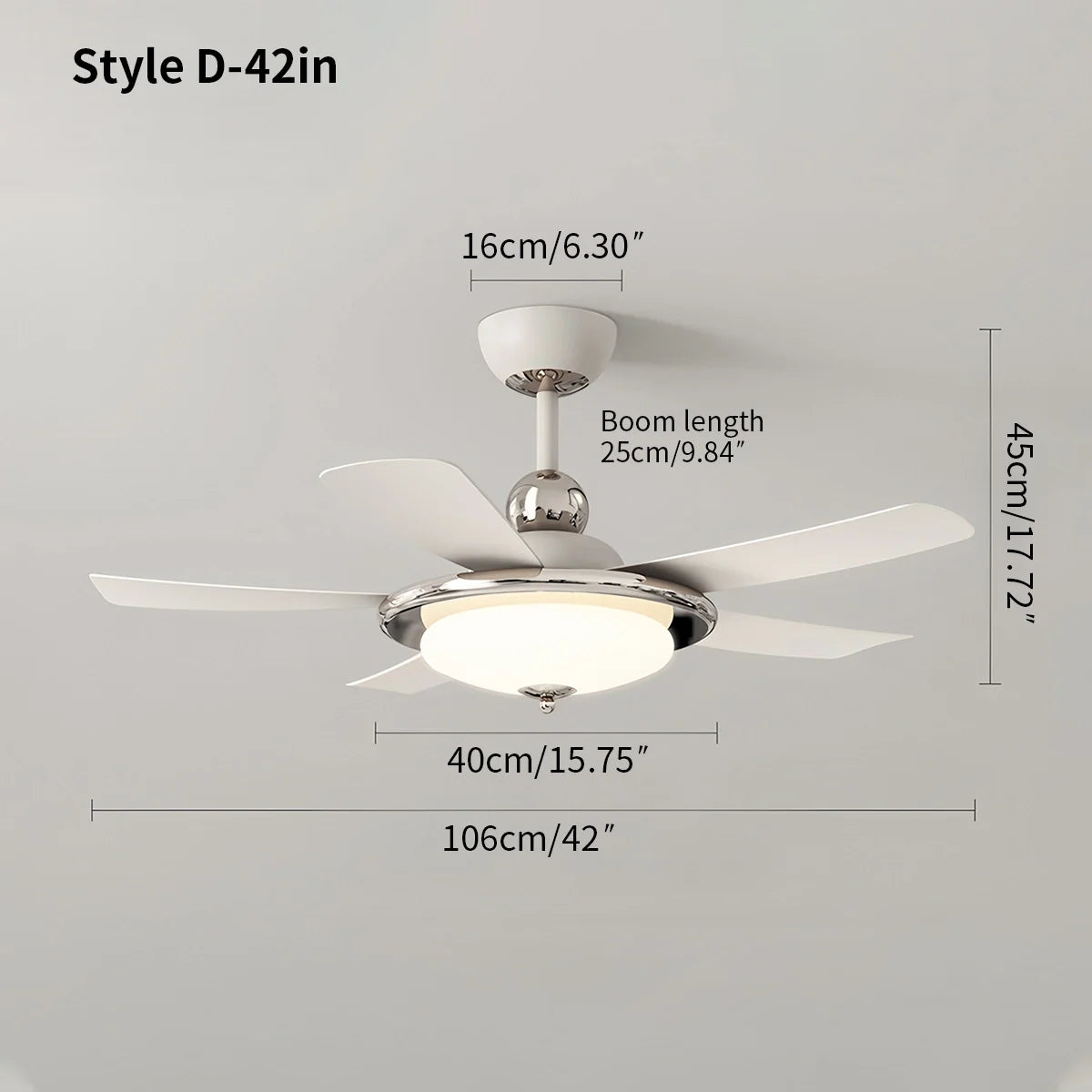 Feyran Silent Ceiling Fan with Light & Remote Control