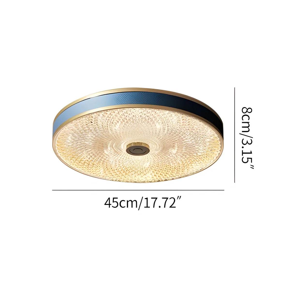 Feyran Ultrathin Circular Crystal Glass Ceiling Light