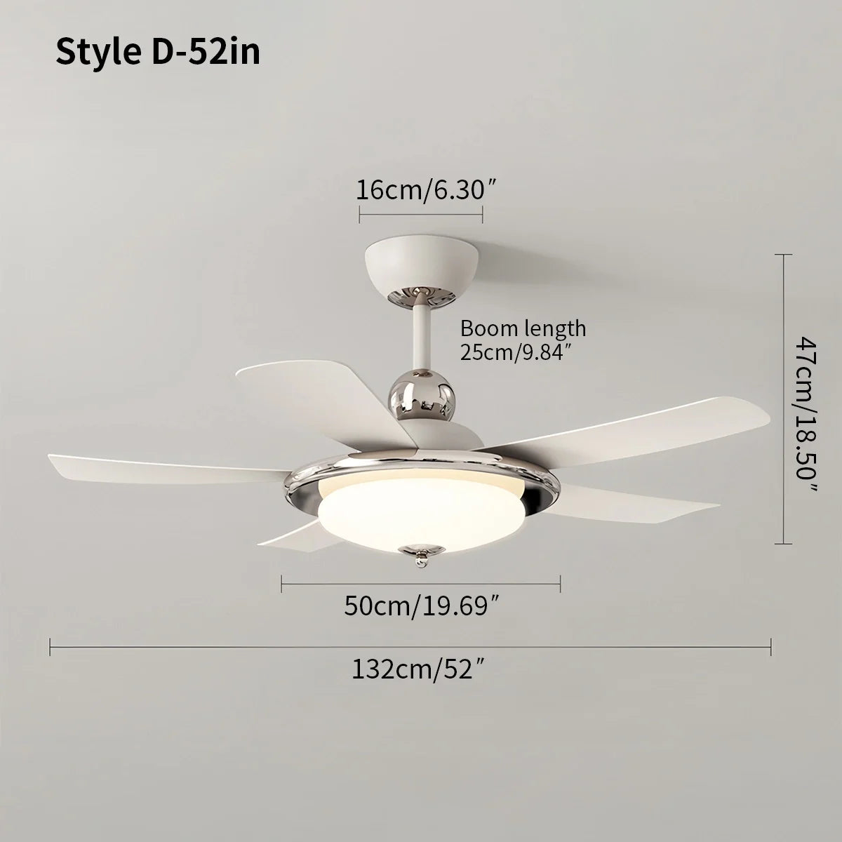 Feyran Silent Ceiling Fan with Light & Remote Control