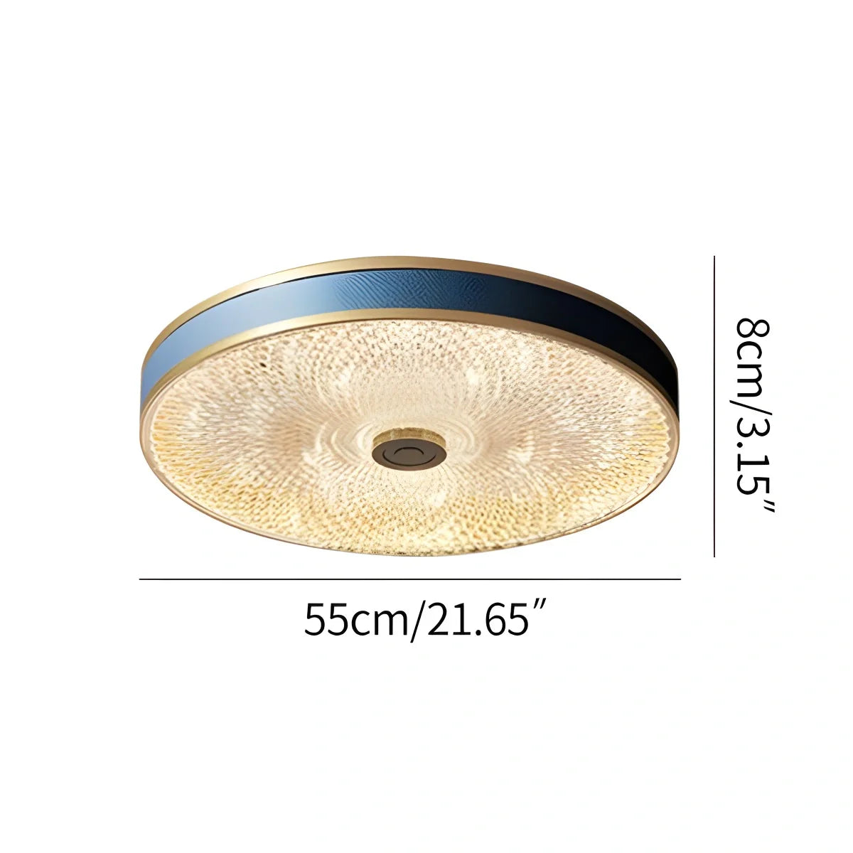 Feyran Ultrathin Circular Crystal Glass Ceiling Light