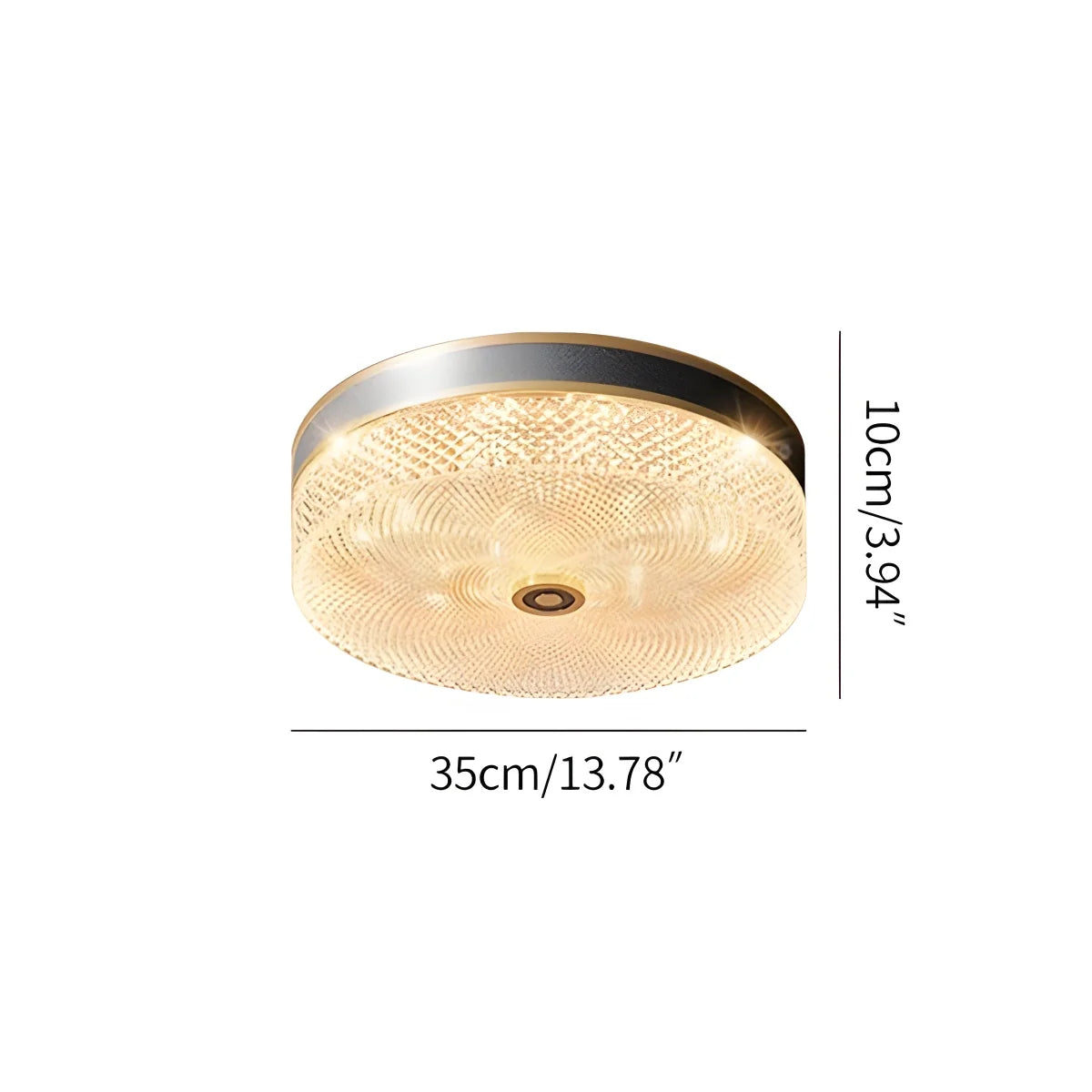 Feyran Ultrathin Circular Crystal Glass Ceiling Light