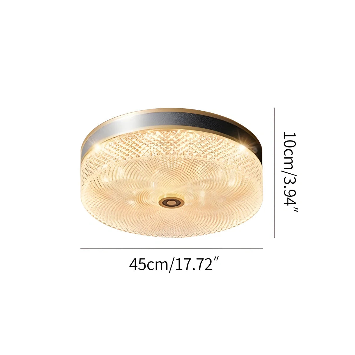 Feyran Ultrathin Circular Crystal Glass Ceiling Light