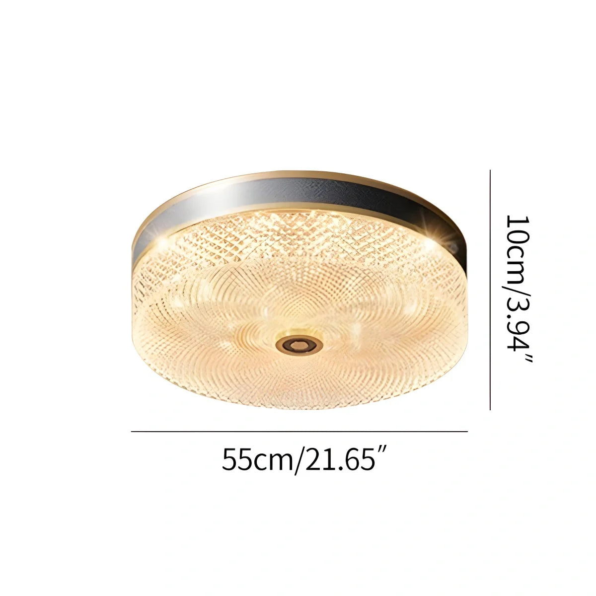 Feyran Ultrathin Circular Crystal Glass Ceiling Light