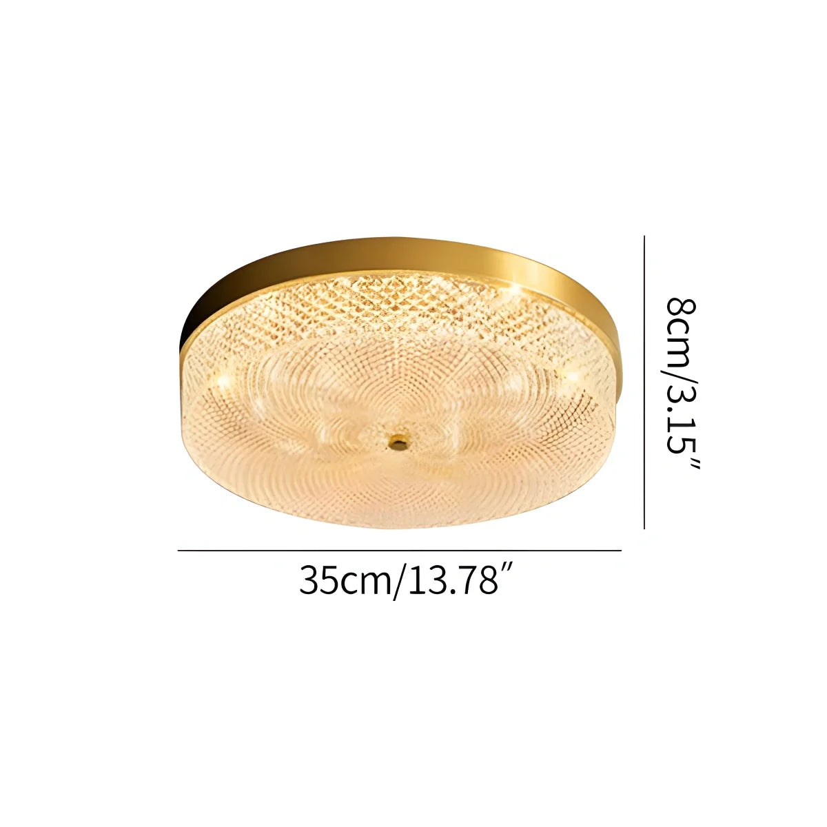Feyran Ultrathin Circular Crystal Glass Ceiling Light