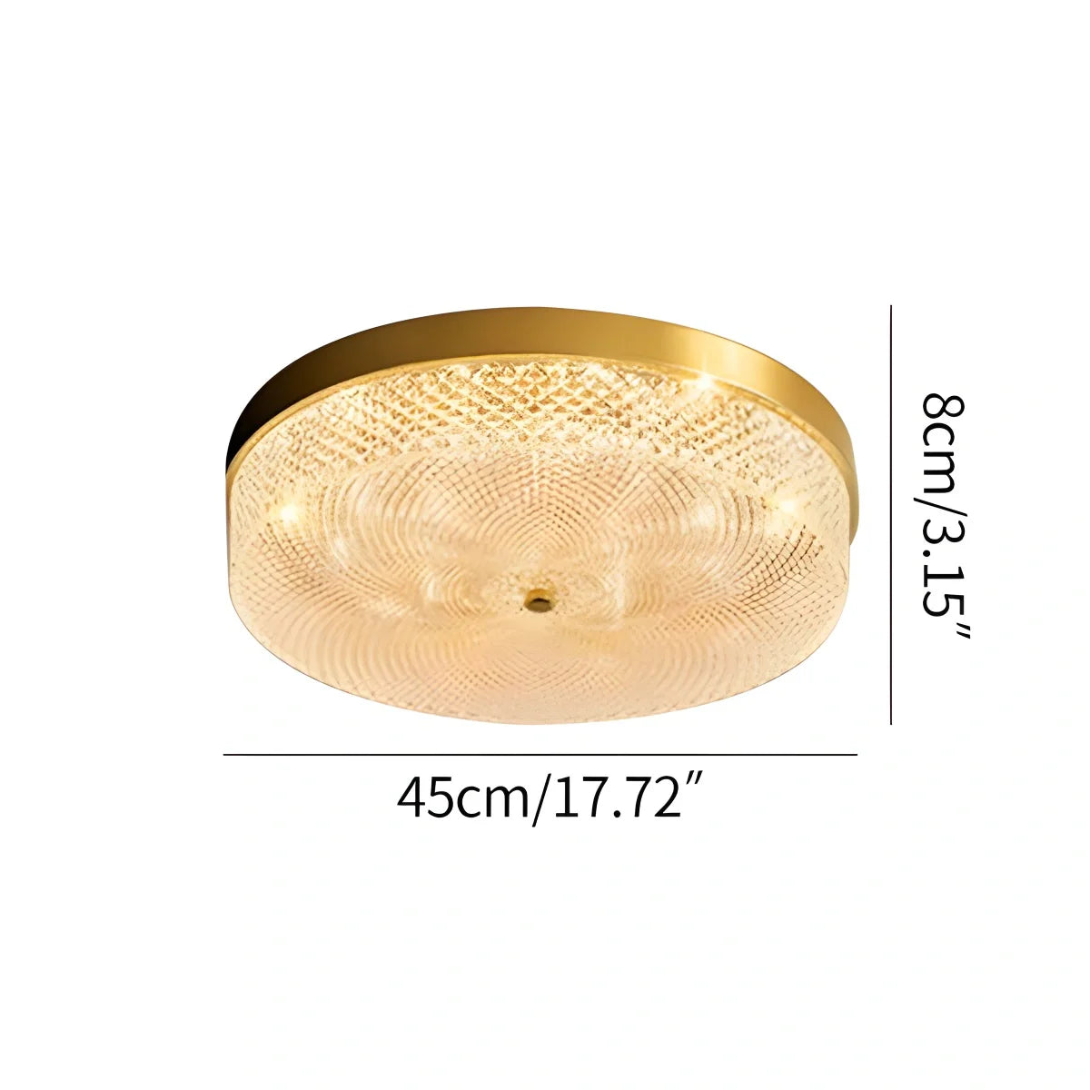 Feyran Ultrathin Circular Crystal Glass Ceiling Light