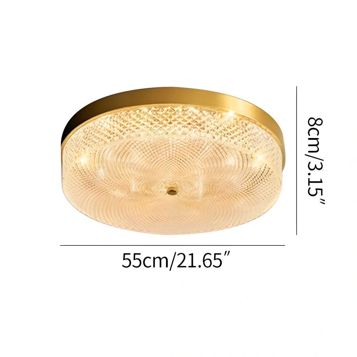 Feyran Ultrathin Circular Crystal Glass Ceiling Light