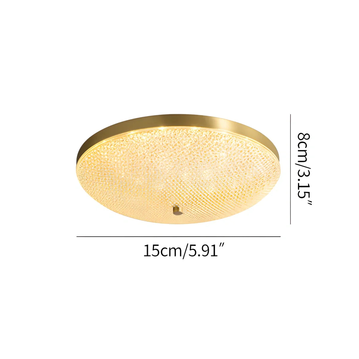 Feyran Ultrathin Circular Crystal Glass Ceiling Light