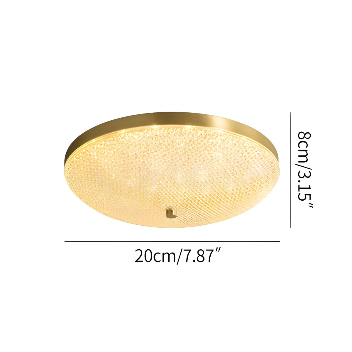 Feyran Ultrathin Circular Crystal Glass Ceiling Light