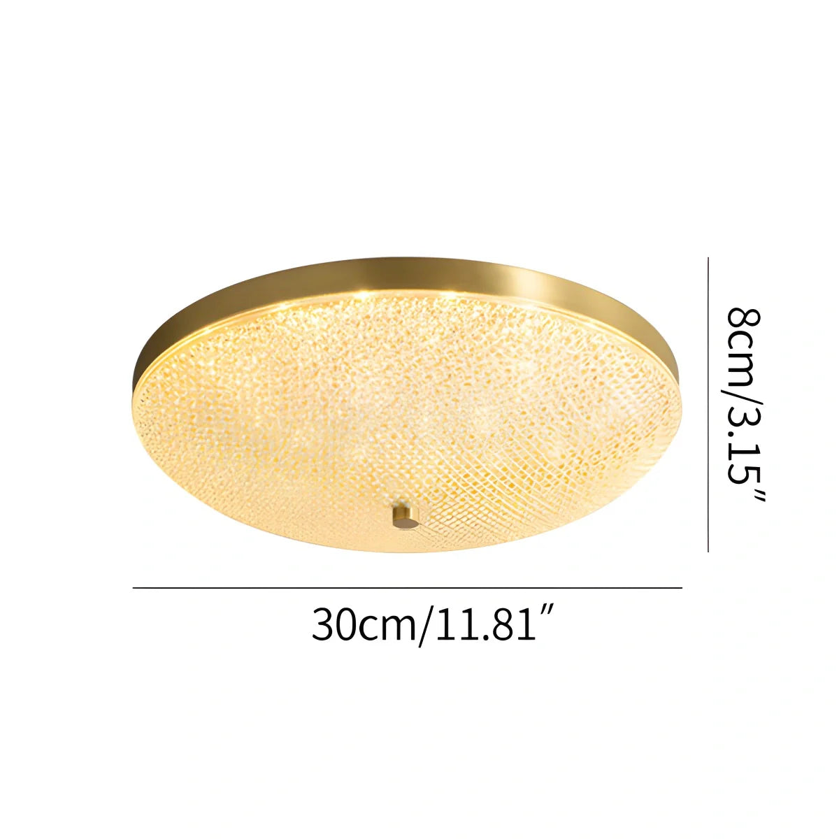 Feyran Ultrathin Circular Crystal Glass Ceiling Light