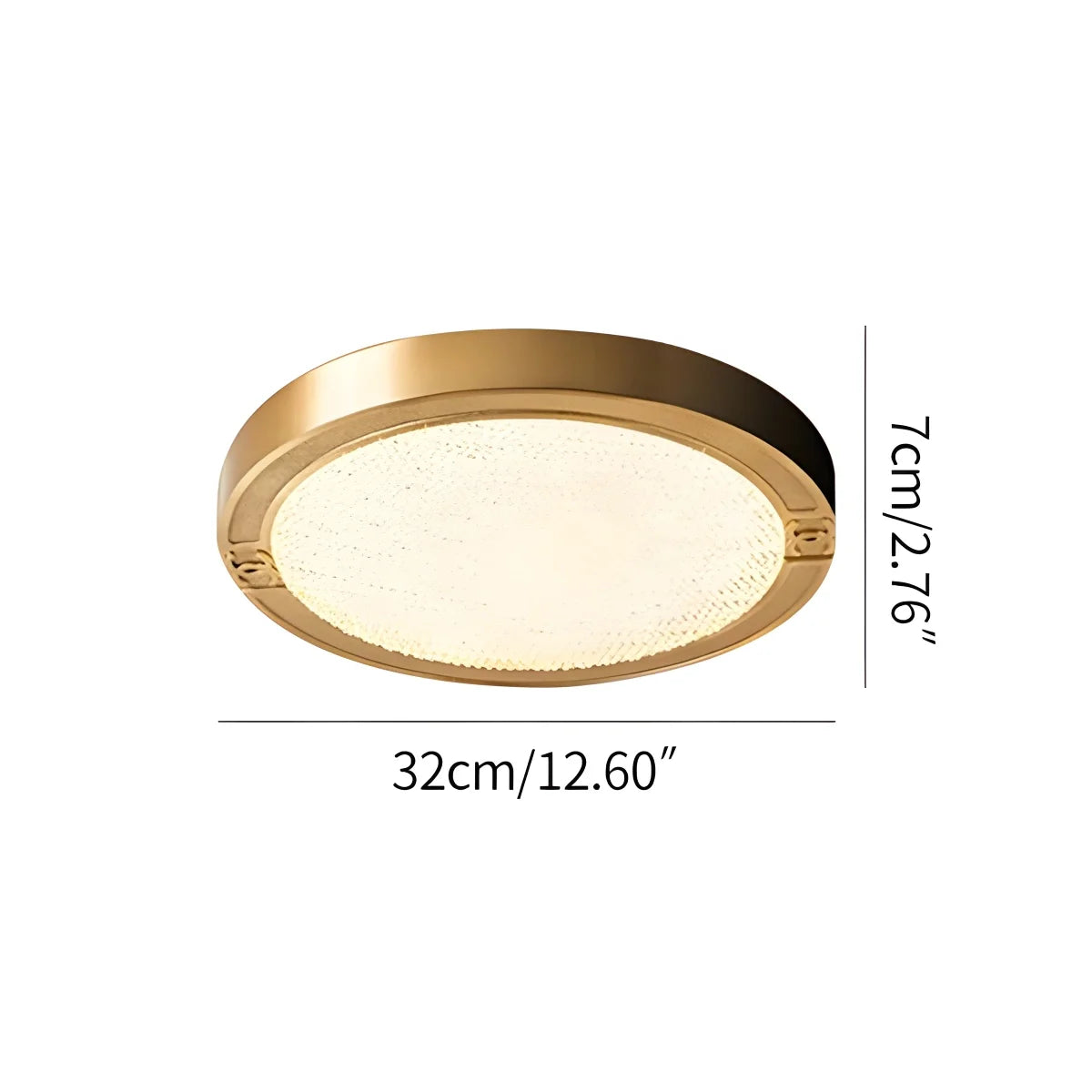 Feyran Ultrathin Circular Crystal Glass Ceiling Light