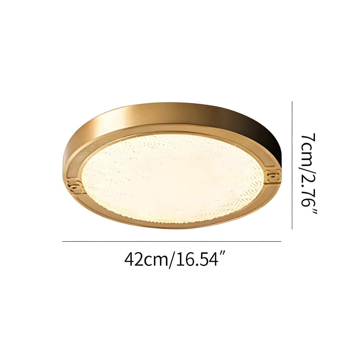 Feyran Ultrathin Circular Crystal Glass Ceiling Light