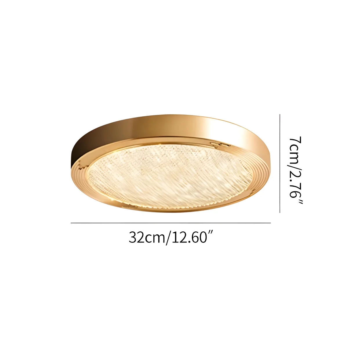 Feyran Ultrathin Circular Crystal Glass Ceiling Light