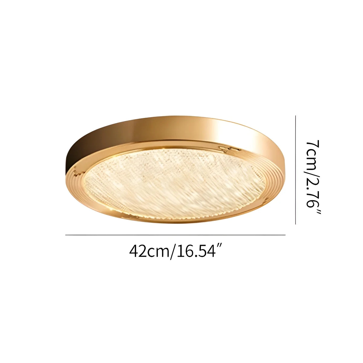 Feyran Ultrathin Circular Crystal Glass Ceiling Light