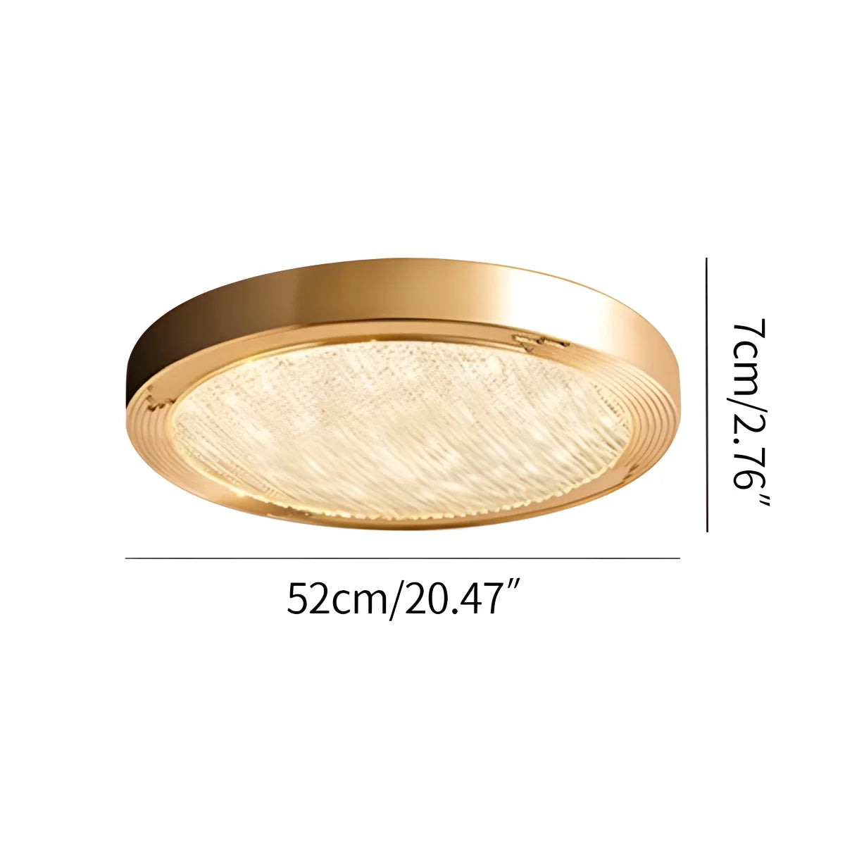 Feyran Ultrathin Circular Crystal Glass Ceiling Light