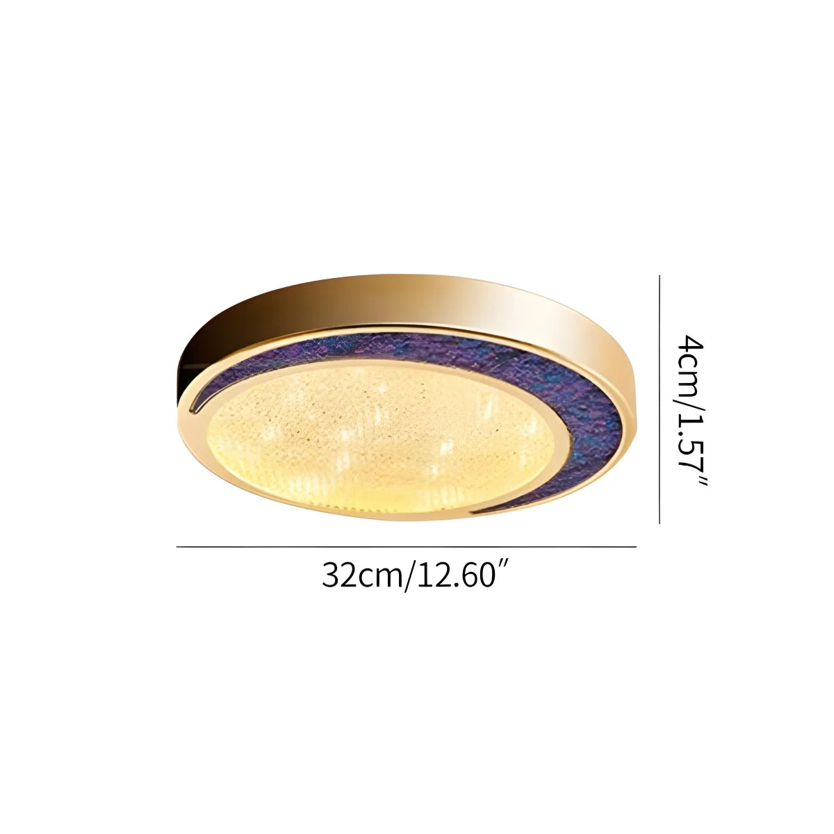 Feyran Ultrathin Circular Crystal Glass Ceiling Light