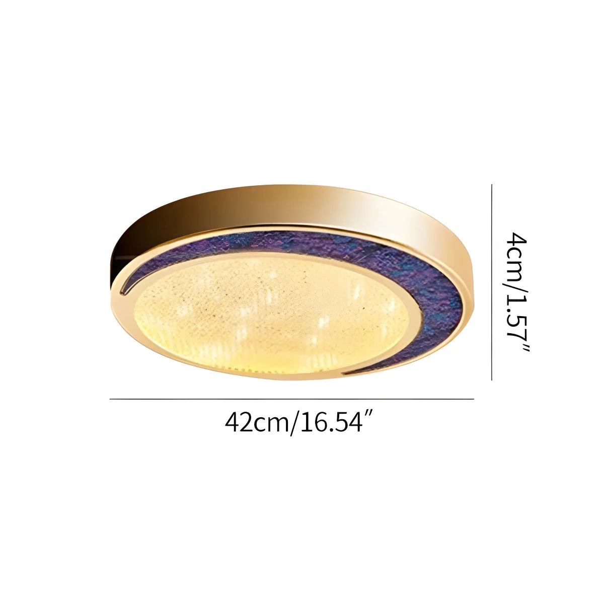 Feyran Ultrathin Circular Crystal Glass Ceiling Light