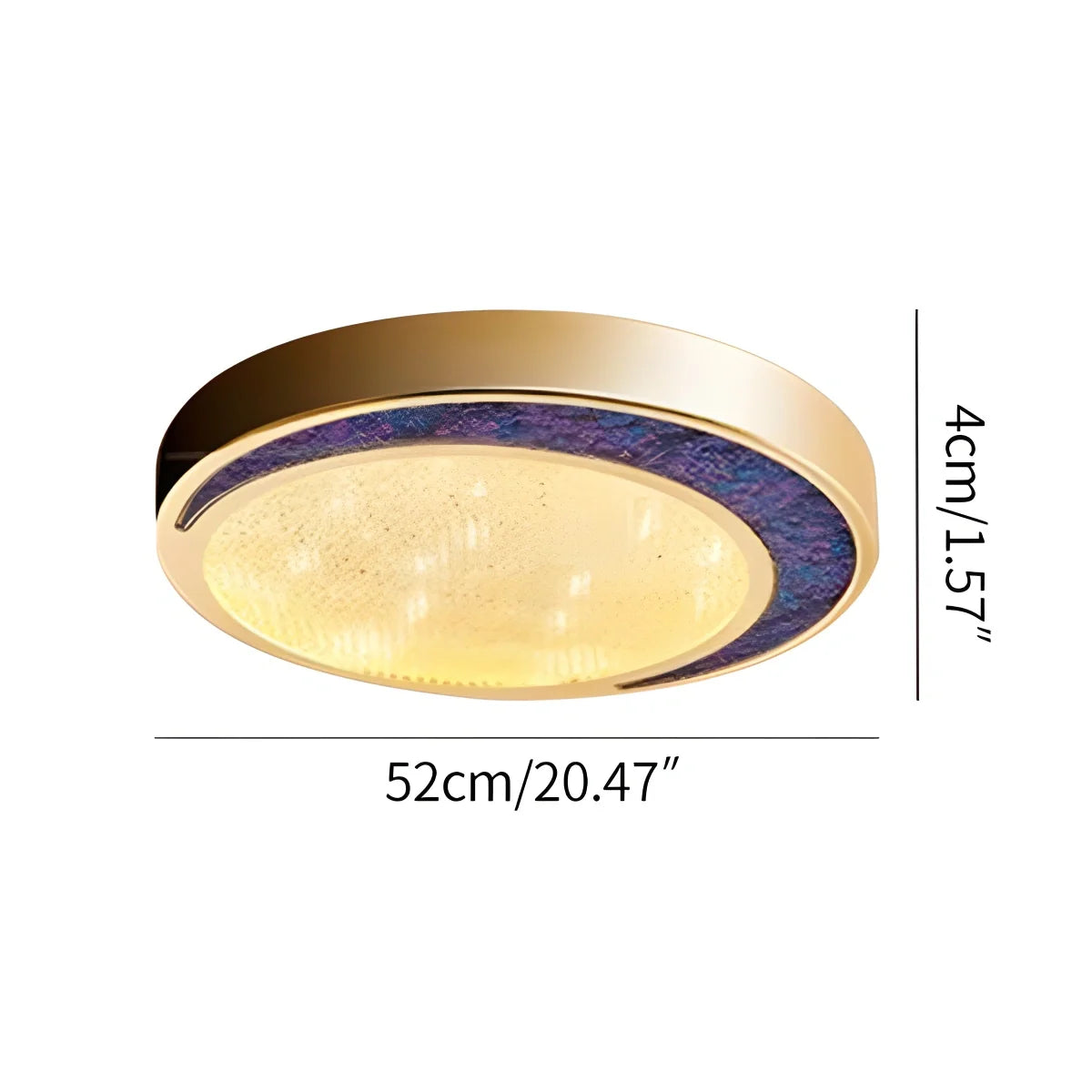 Feyran Ultrathin Circular Crystal Glass Ceiling Light