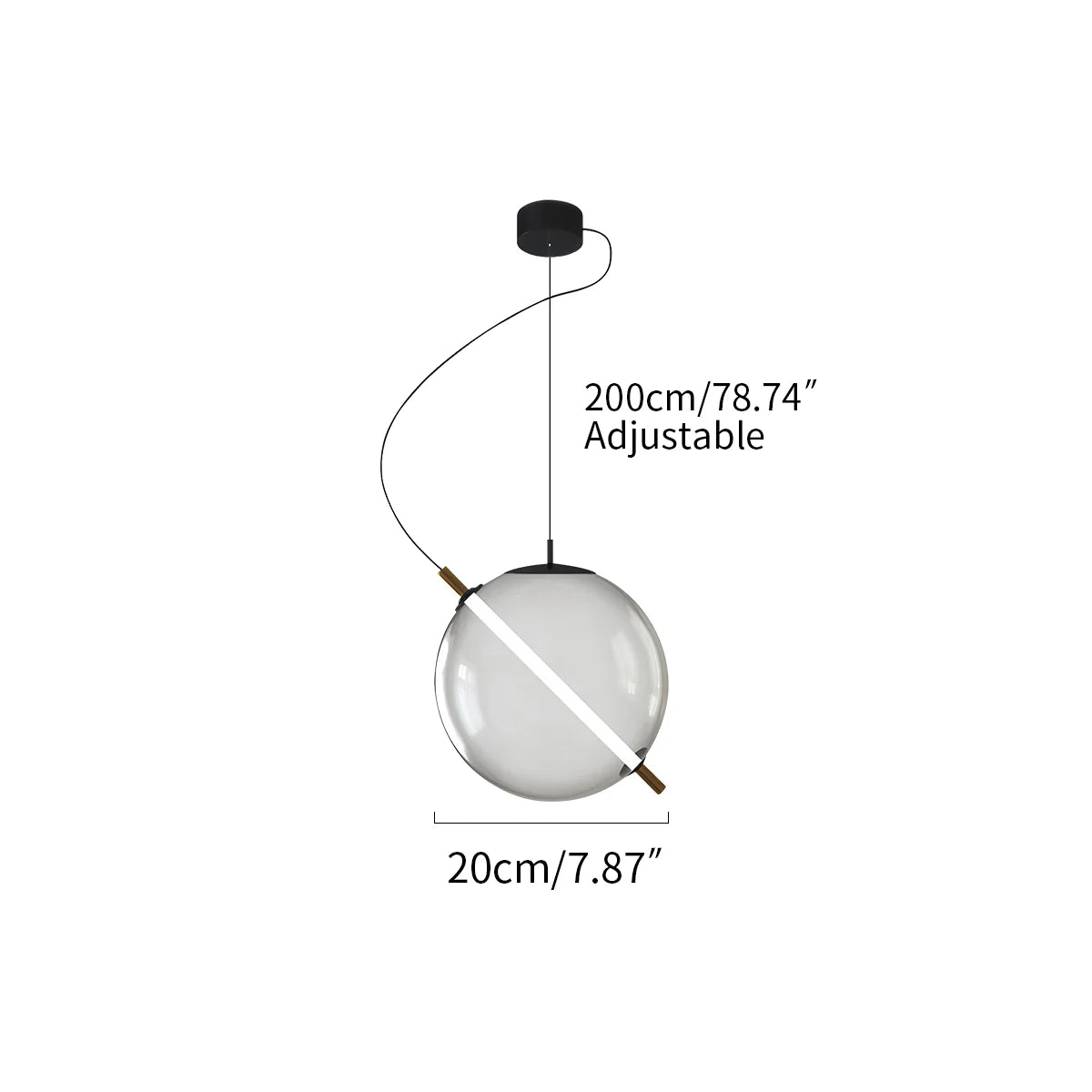 Feyran Nordic Round Glass Pendant & Table Light