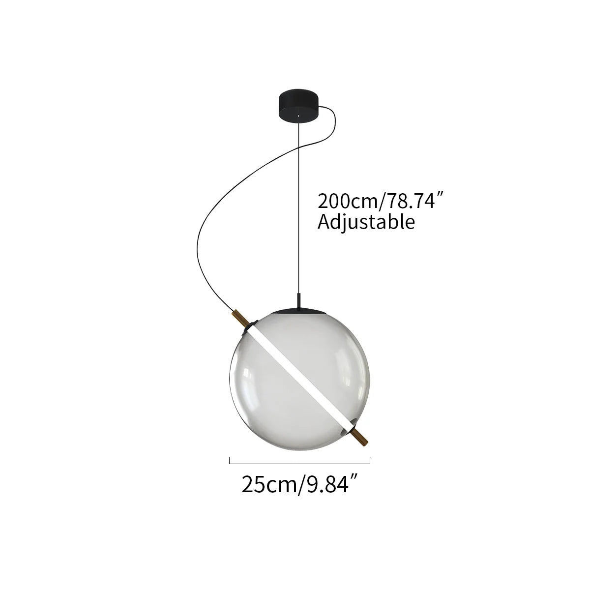 Feyran Nordic Round Glass Pendant & Table Light