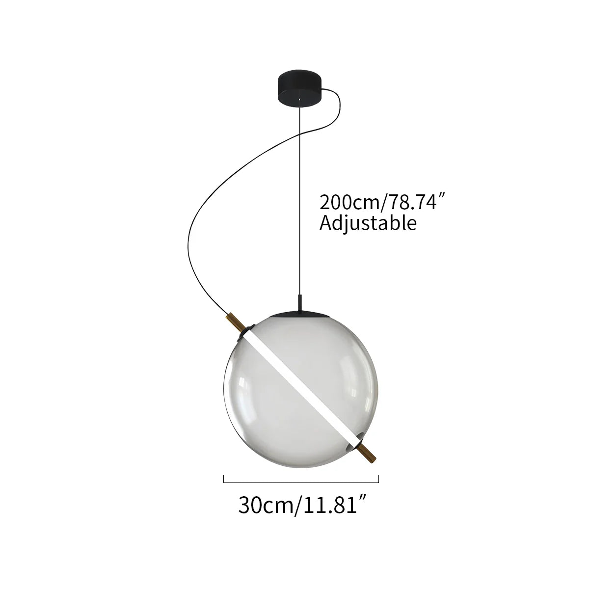Feyran Nordic Round Glass Pendant & Table Light