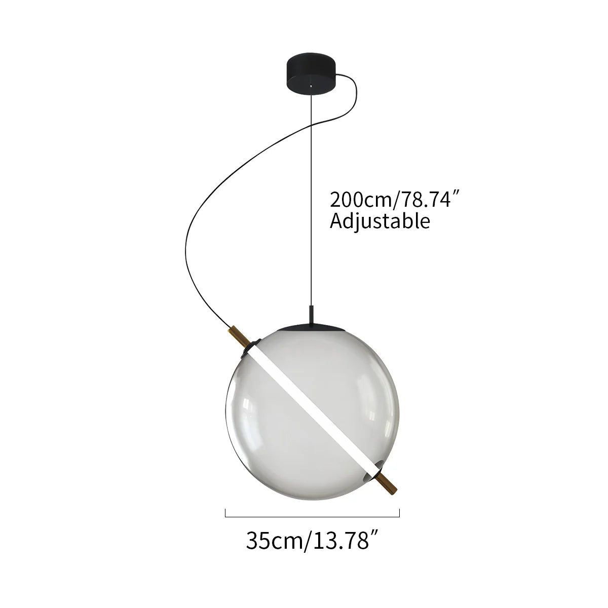 Feyran Nordic Round Glass Pendant & Table Light