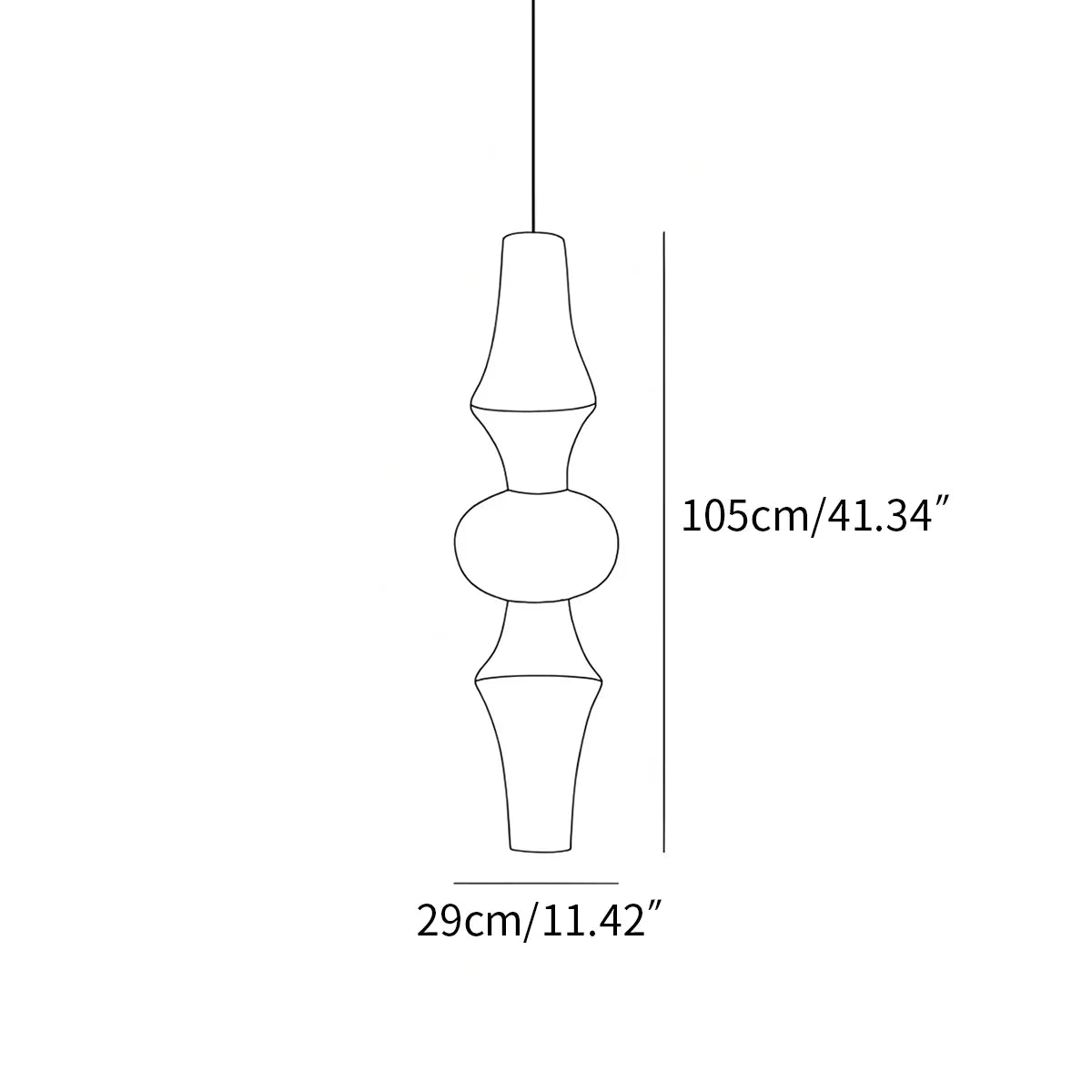 Feyran Washi Paper Corner Pendant Light for High Ceilings