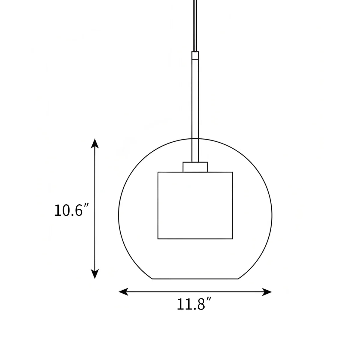 Feyran Chiswick Glass Pendant Light for Kitchen Island