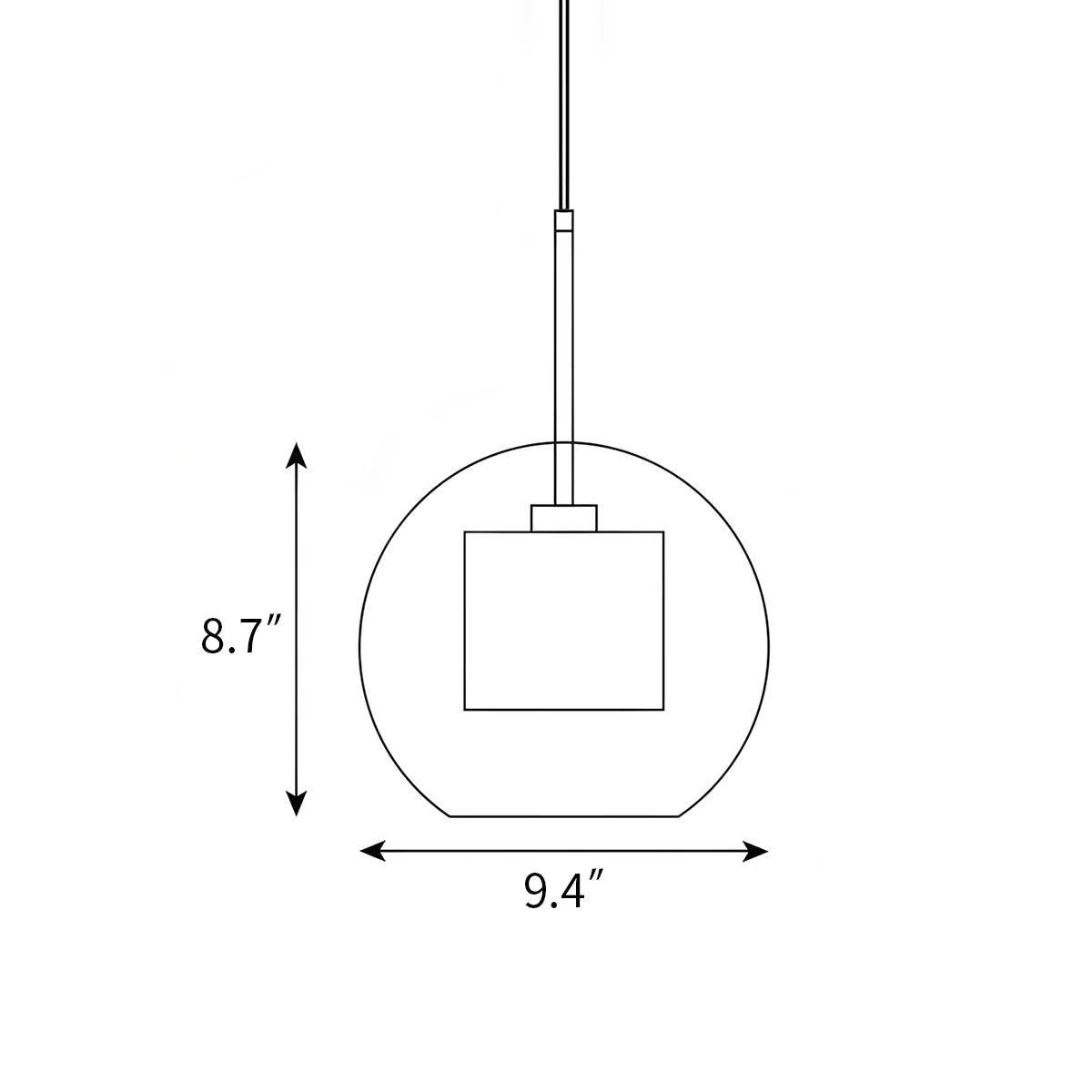 Feyran Chiswick Glass Pendant Light for Kitchen Island