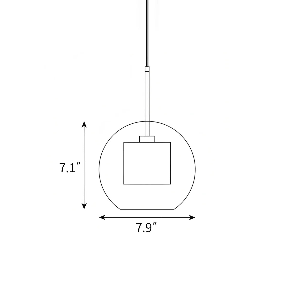 Feyran Chiswick Glass Pendant Light for Kitchen Island