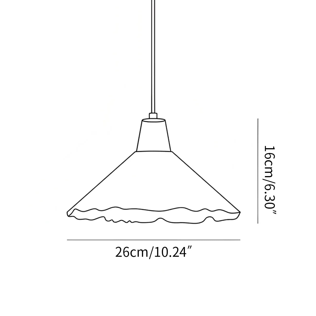 Feyran Concrete Pleated Pendant Lamp for Bedroom