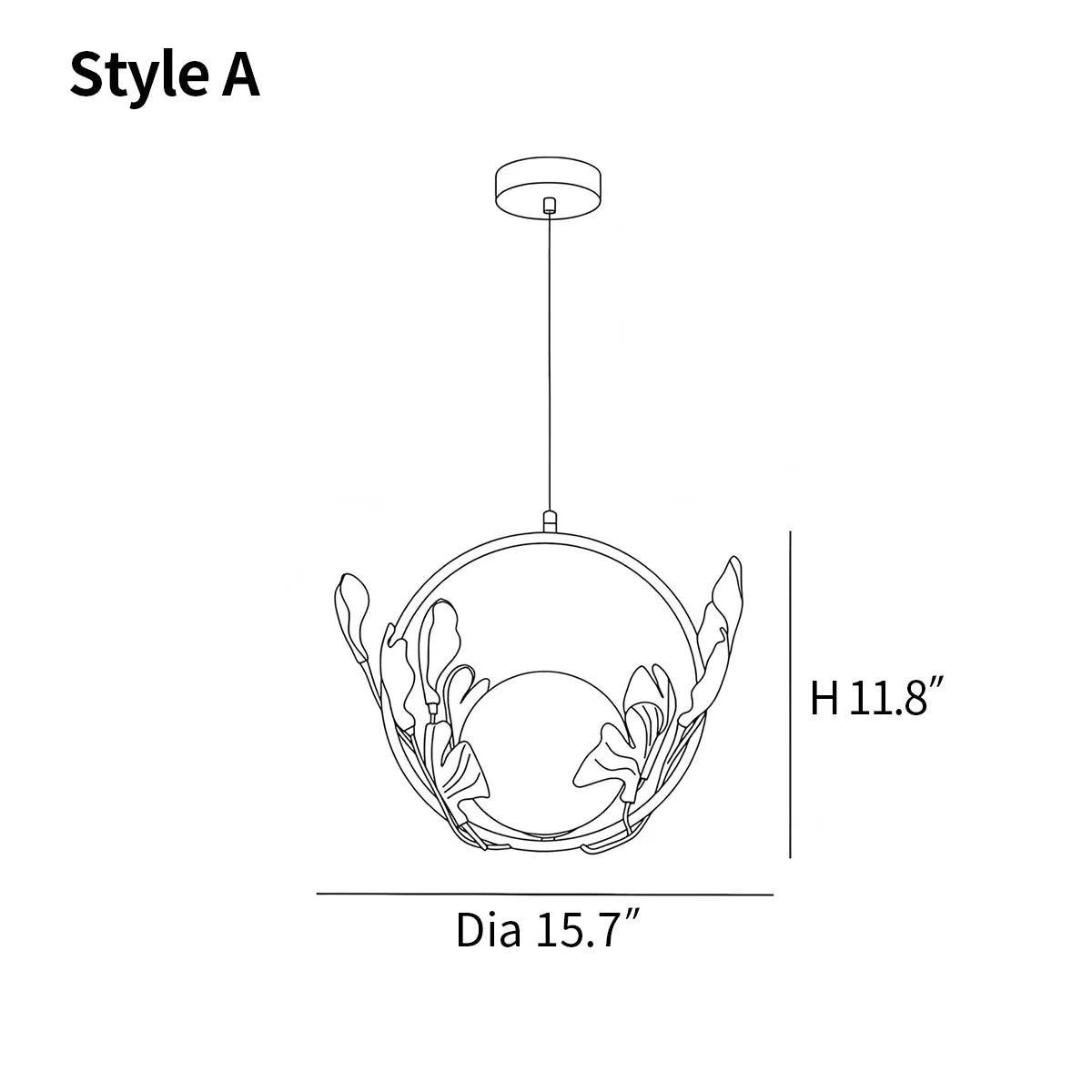 Feyran Ginkgo Pendant Lamp for Dining Table