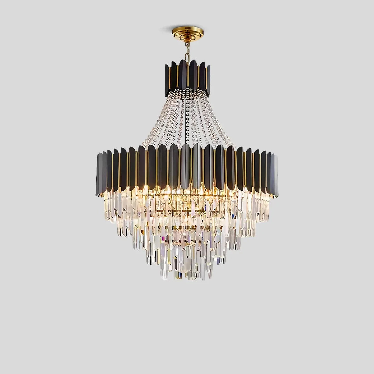 Feyran Modern Black Gold Luxury Crystal Chandelier