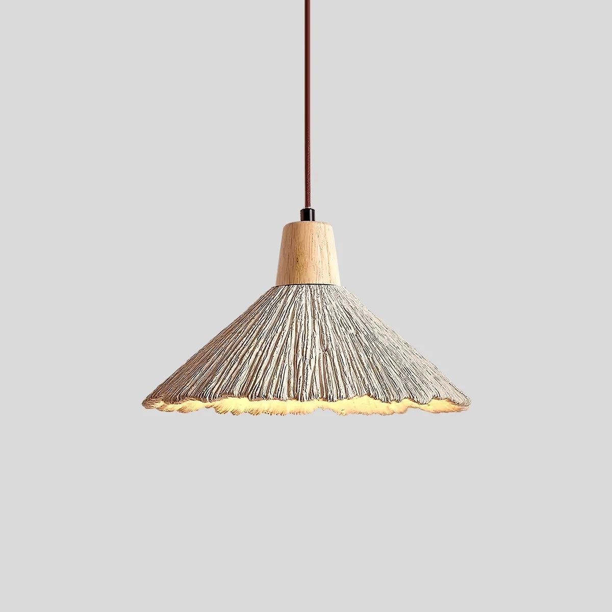 Feyran Concrete Pleated Pendant Lamp for Bedroom